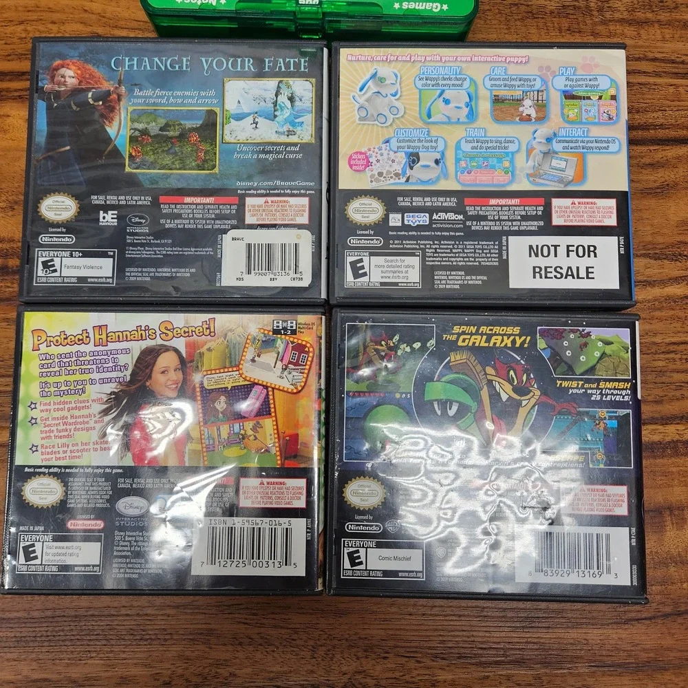 Nintendo DS Game Lot 6 Games Yoshi Carrying Case Brave Star Wars Hannah Montana